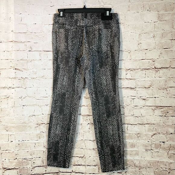 DKNY Jeans Jeggings Skinny Black Gray Patterned Mid Rise Women’s Size 4 - Picture 2 of 5
